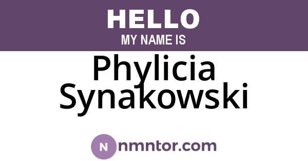 Phylicia Synakowski