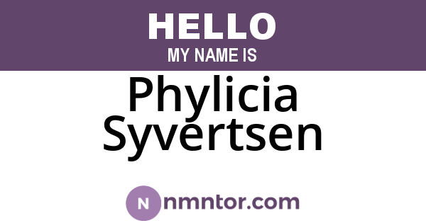 Phylicia Syvertsen