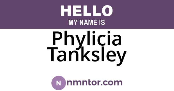 Phylicia Tanksley