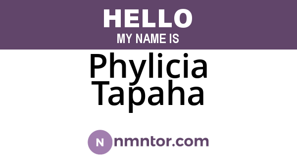 Phylicia Tapaha