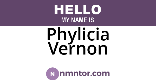 Phylicia Vernon