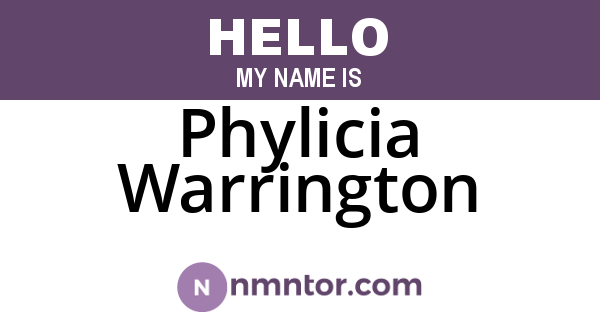 Phylicia Warrington
