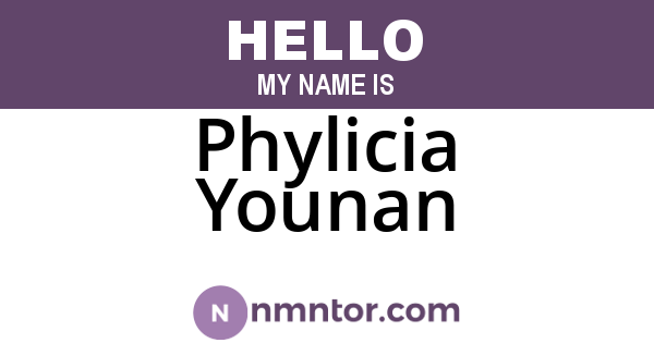 Phylicia Younan
