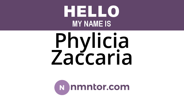 Phylicia Zaccaria