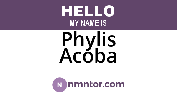 Phylis Acoba