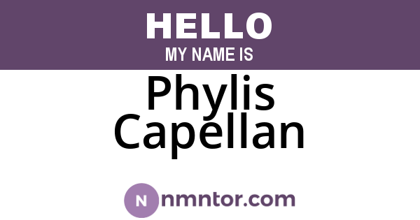 Phylis Capellan