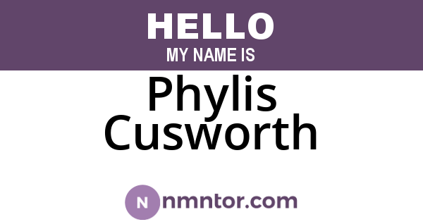 Phylis Cusworth