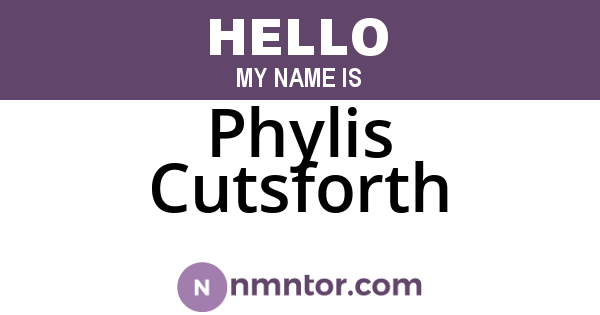 Phylis Cutsforth