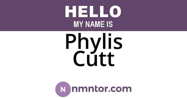 Phylis Cutt
