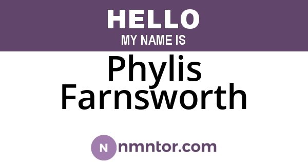 Phylis Farnsworth