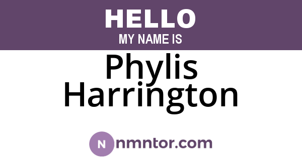 Phylis Harrington