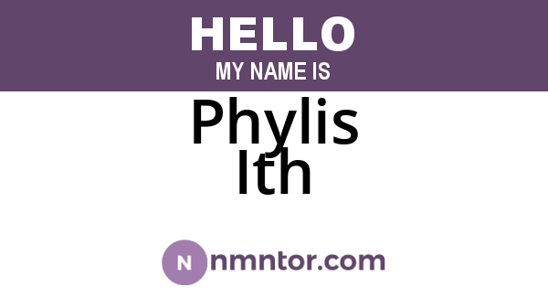 Phylis Ith