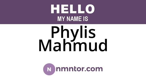 Phylis Mahmud