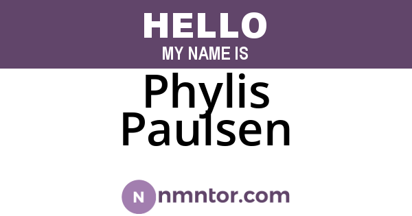 Phylis Paulsen