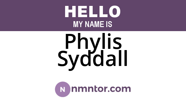 Phylis Syddall