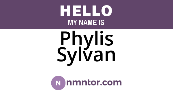 Phylis Sylvan