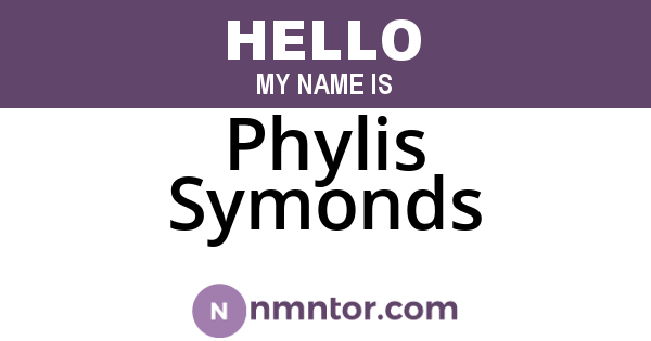 Phylis Symonds
