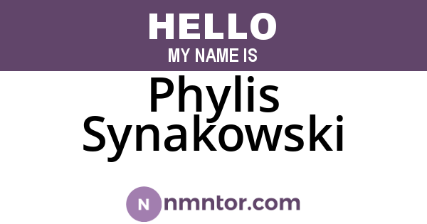 Phylis Synakowski