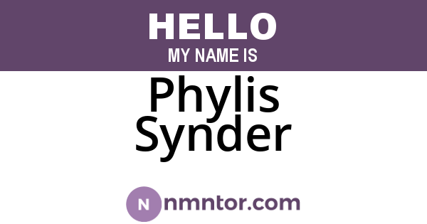 Phylis Synder