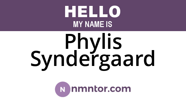 Phylis Syndergaard