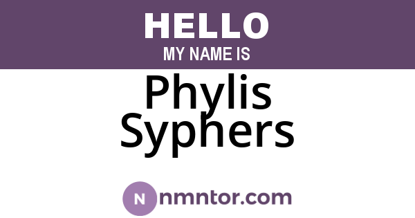 Phylis Syphers