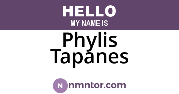 Phylis Tapanes