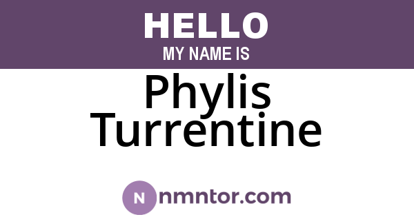 Phylis Turrentine