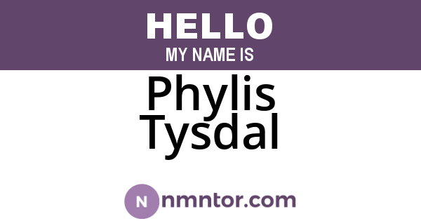 Phylis Tysdal