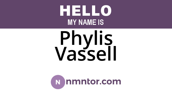 Phylis Vassell