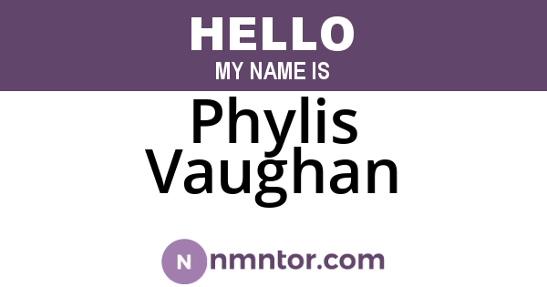 Phylis Vaughan