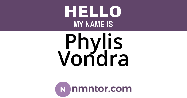 Phylis Vondra