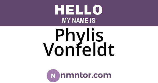 Phylis Vonfeldt