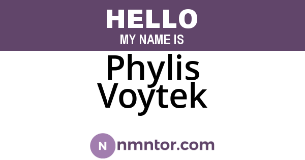 Phylis Voytek