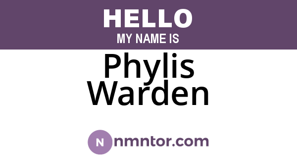 Phylis Warden