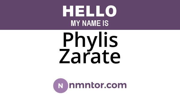 Phylis Zarate