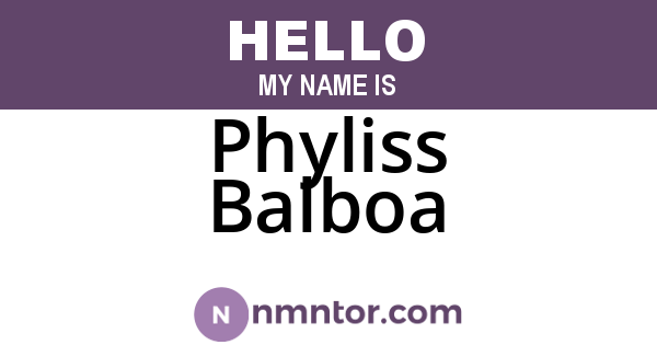 Phyliss Balboa
