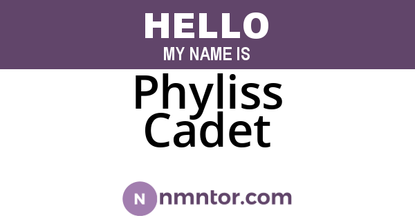 Phyliss Cadet