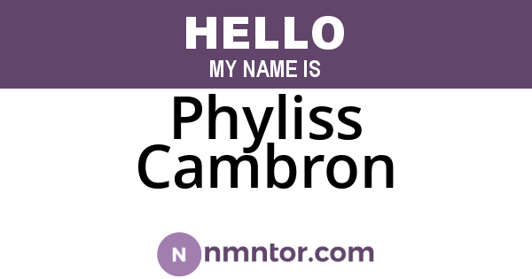 Phyliss Cambron
