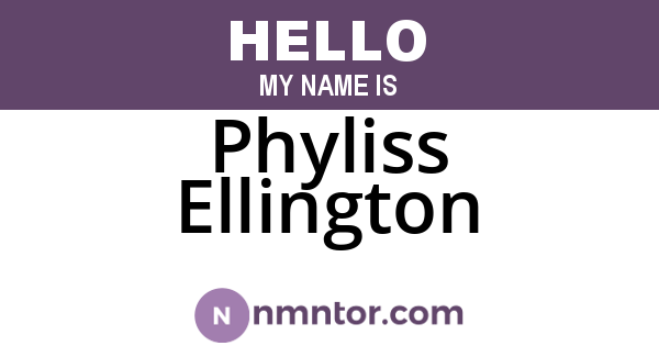 Phyliss Ellington