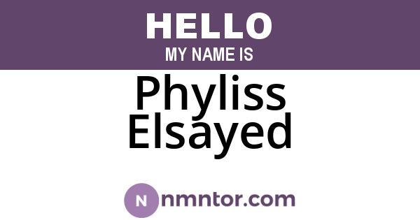 Phyliss Elsayed