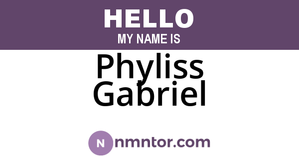 Phyliss Gabriel