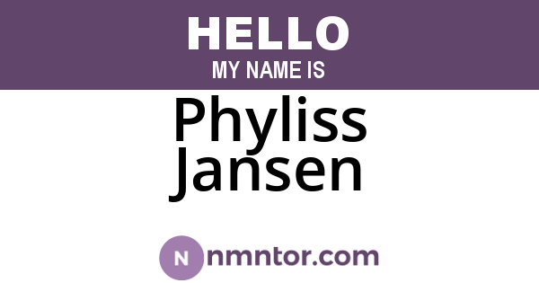 Phyliss Jansen