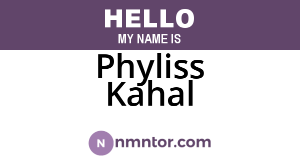 Phyliss Kahal
