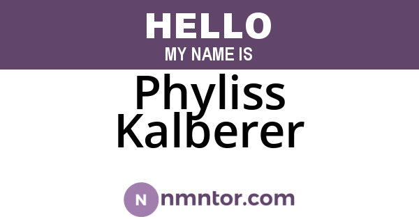 Phyliss Kalberer