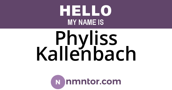 Phyliss Kallenbach