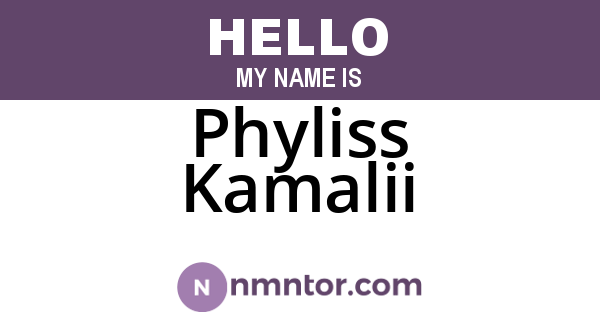 Phyliss Kamalii