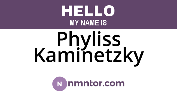 Phyliss Kaminetzky