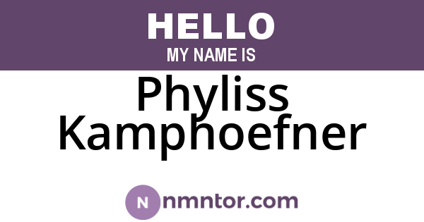 Phyliss Kamphoefner
