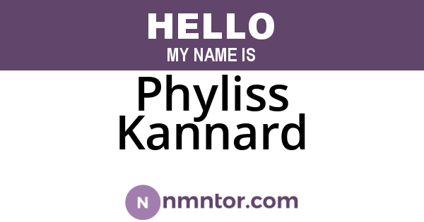 Phyliss Kannard
