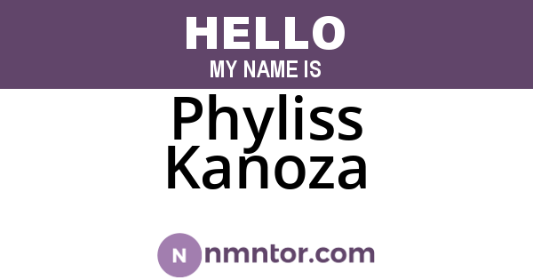 Phyliss Kanoza